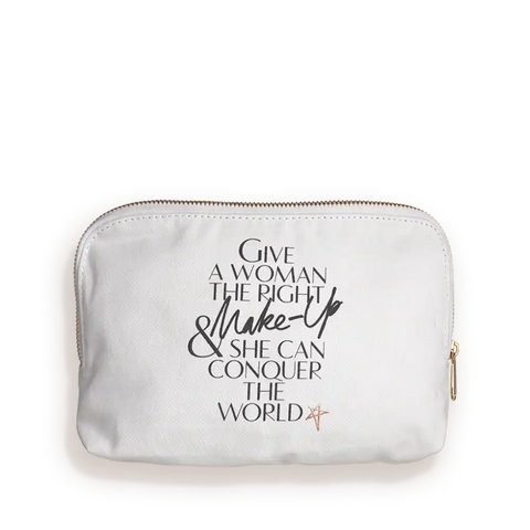 1ST EDITION MAKEUP BAG LIP PRINT CANVAS MAKEUP BAG