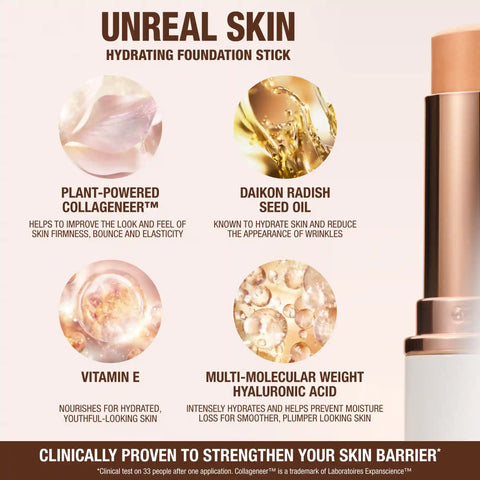 UNREAL SKIN SHEER GLOW TINT HYDRATING FOUNDATION STICK 1 FAIR