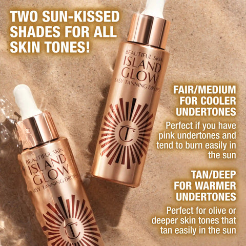 BEAUTIFUL SKIN ISLAND GLOW EASY TANNING DROPS FAIR TO MEDIUM