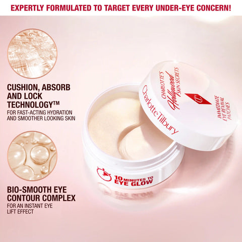 CHARLOTTE'S HOLLYWOOD SKIN SECRETS IMMEDIATE EYE REVIVAL PATCHES 60 EYE PATCHES