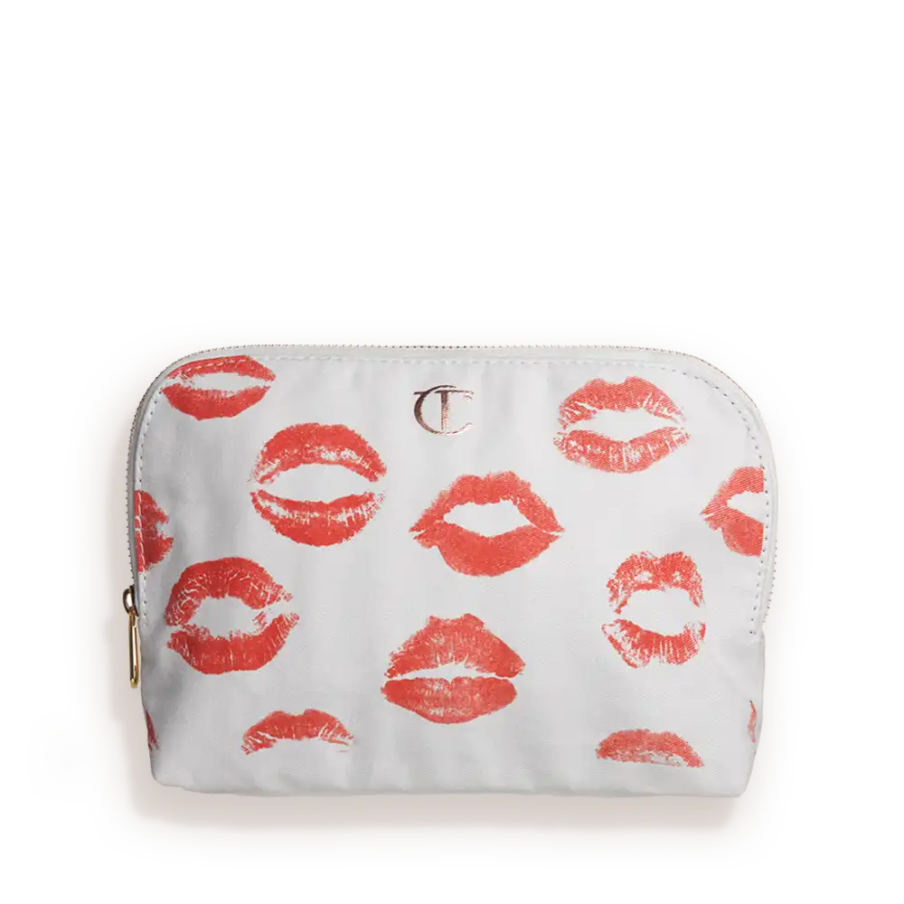 1ST EDITION MAKEUP BAG LIP PRINT CANVAS MAKEUP BAG