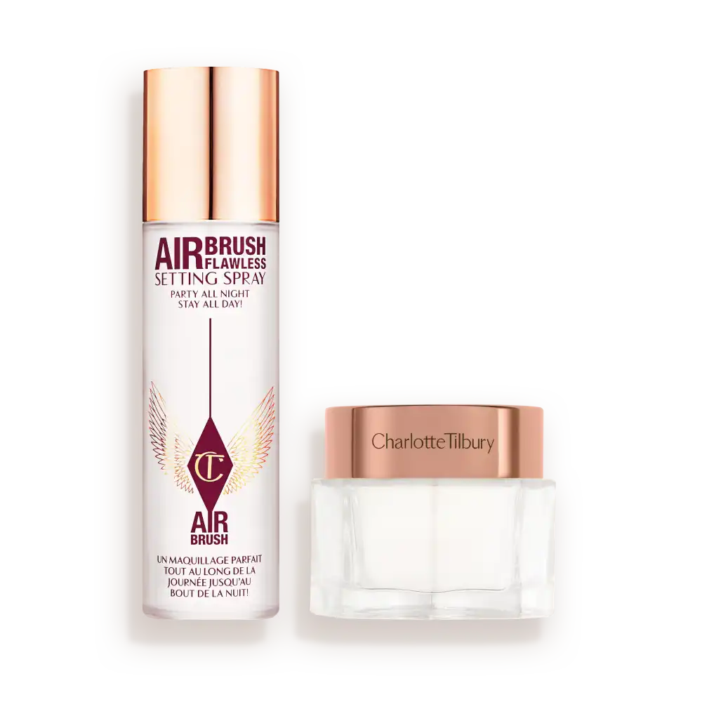 CHARLOTTE’S MAGIC CREAM & SETTING SPRAY DUO SKINCARE & MAKEUP KIT
