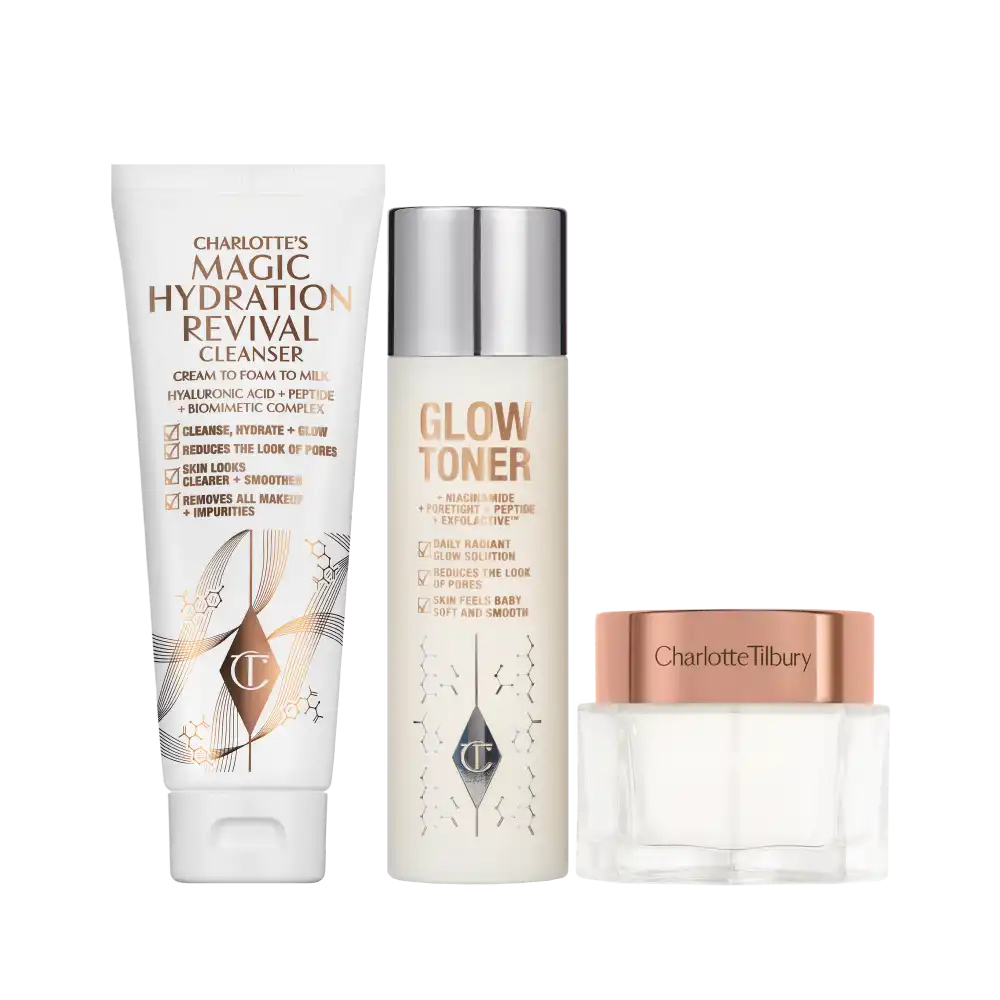 CHARLOTTE’S MAGIC MINI CLEANSE, TONE & GLOW SET SKINCARE KIT