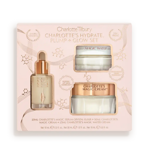 CHARLOTTE'S HYDRATE PLUMP & GLOW SET SKINCARE KIT