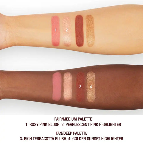 HOLLYWOOD BLUSH & GLOW GLIDE PALETTE TAN TO DEEP