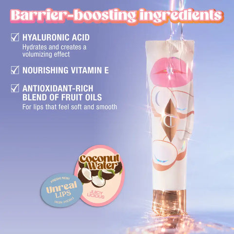 UNREAL LIPS HEALTHY GLOW NECTAR OIL JUICYLICIOUS COCONUT WATER