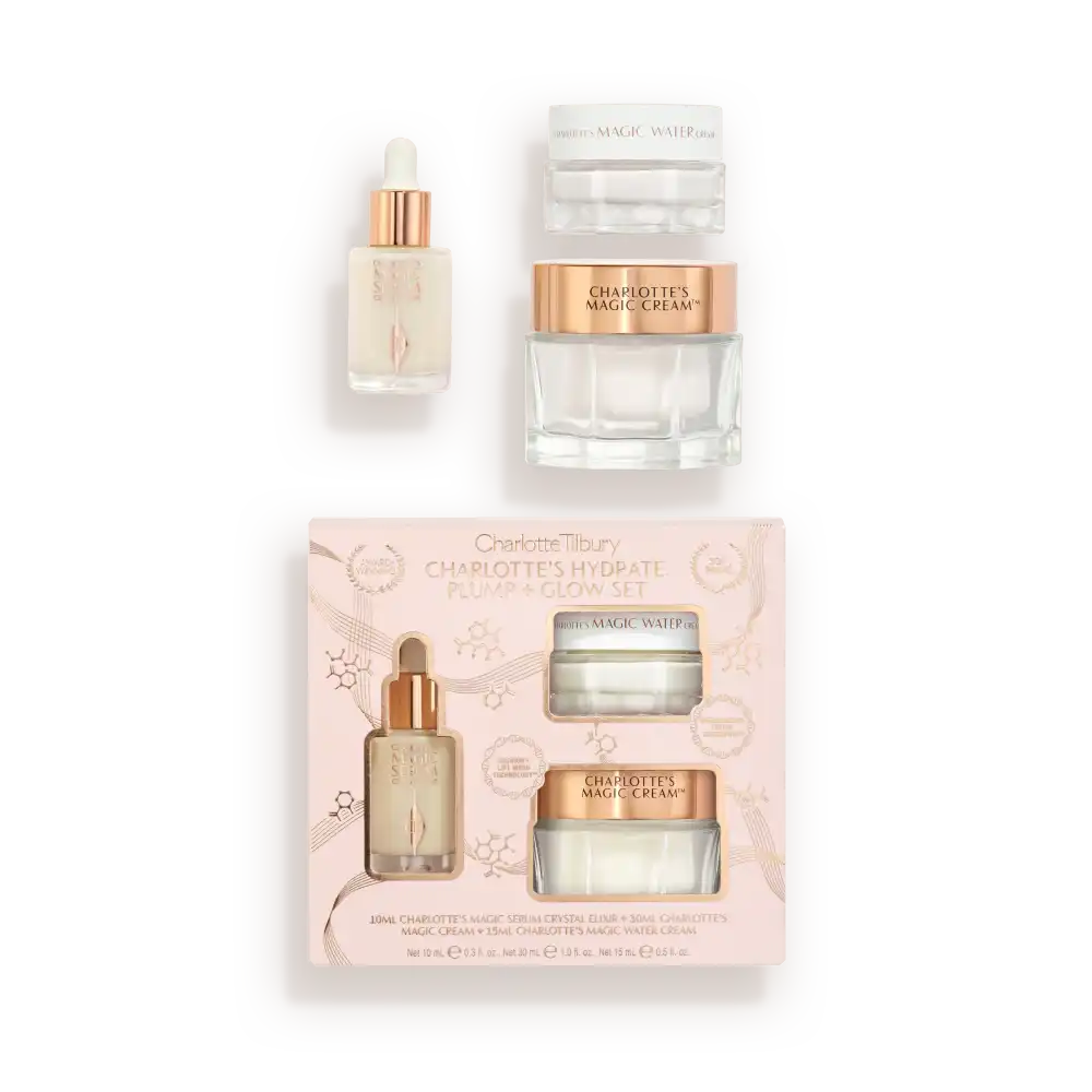 CHARLOTTE'S HYDRATE PLUMP & GLOW SET SKINCARE KIT