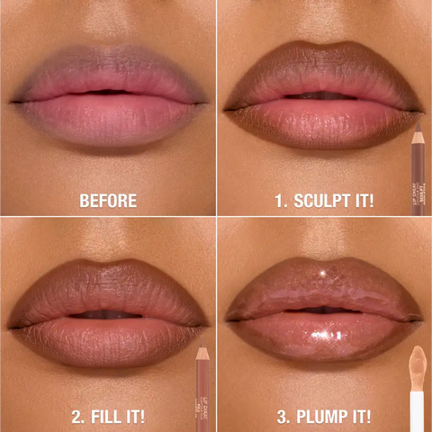 MAKEUP BAG OF LIP SCULPTING SECRETS LIP KIT & MAKEUP BAG